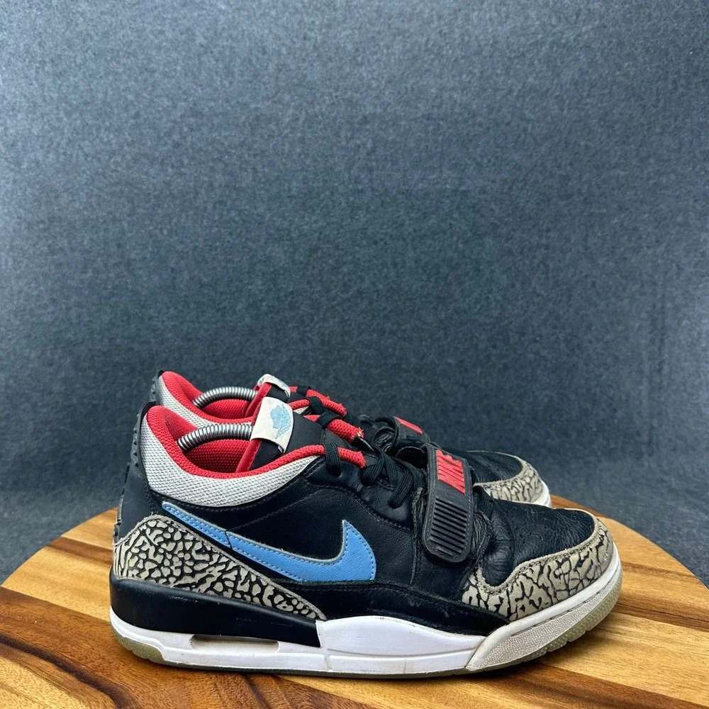 Jordan Legacy 312 Low Chicago Flag Black Red Blue CD7069-004 Men's Sneakers 9.5